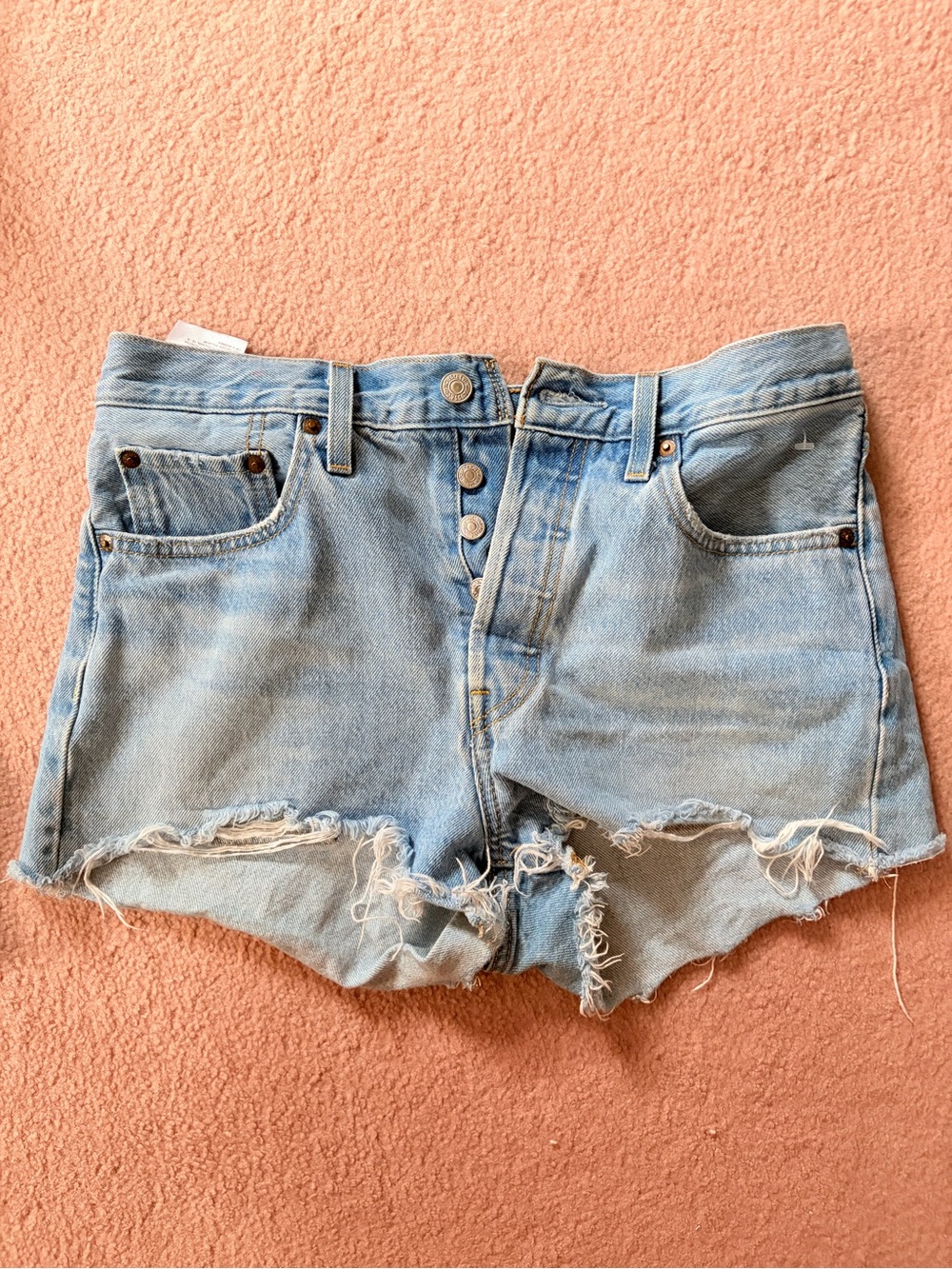 Levi's 501 high rise denim shorts